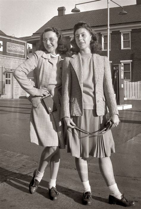 Как одевались американские девушки подростки в 1940е годы Личный