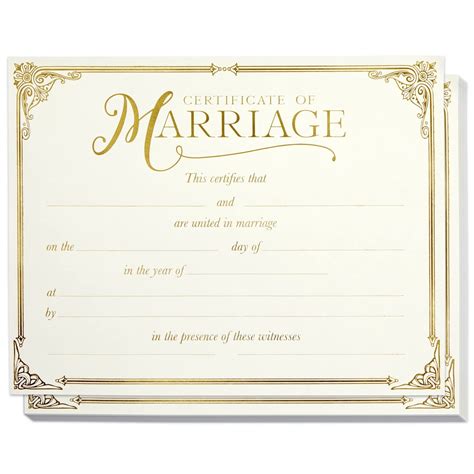 Official Marriage Certificate