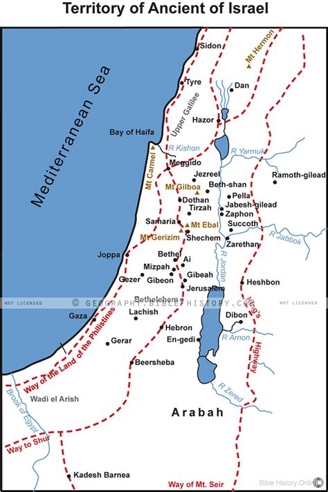 Territory Of Ancient Of Israel Basic Map Dpi Year License