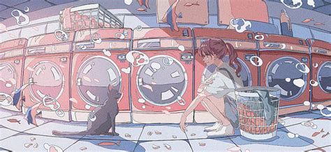 5k Free Download Anime Original Cat Fish Girl Hd Wallpaper Peakpx