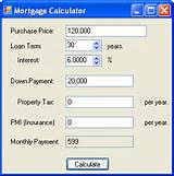 Mortgage Loan Interest Rate Calculator