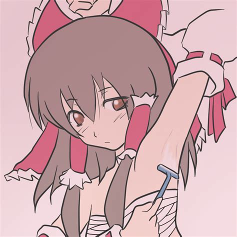 Ao Usagi Hakurei Reimu Touhou Bad Id Bad Pixiv Id Girl Armpits