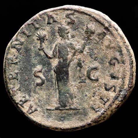 Hadrian 117 138 Ad Bronze Dupondius Rome Ad 119 121 Aeternitas