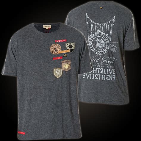 Tapout T Shirt Vintage Badges With Many Tapout Patches