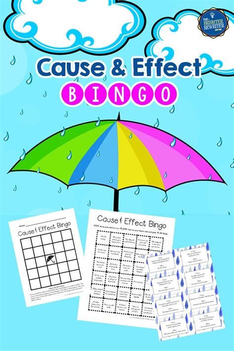 Cause And Effect Bingo Game Cause And Effect Cause And Effect Games