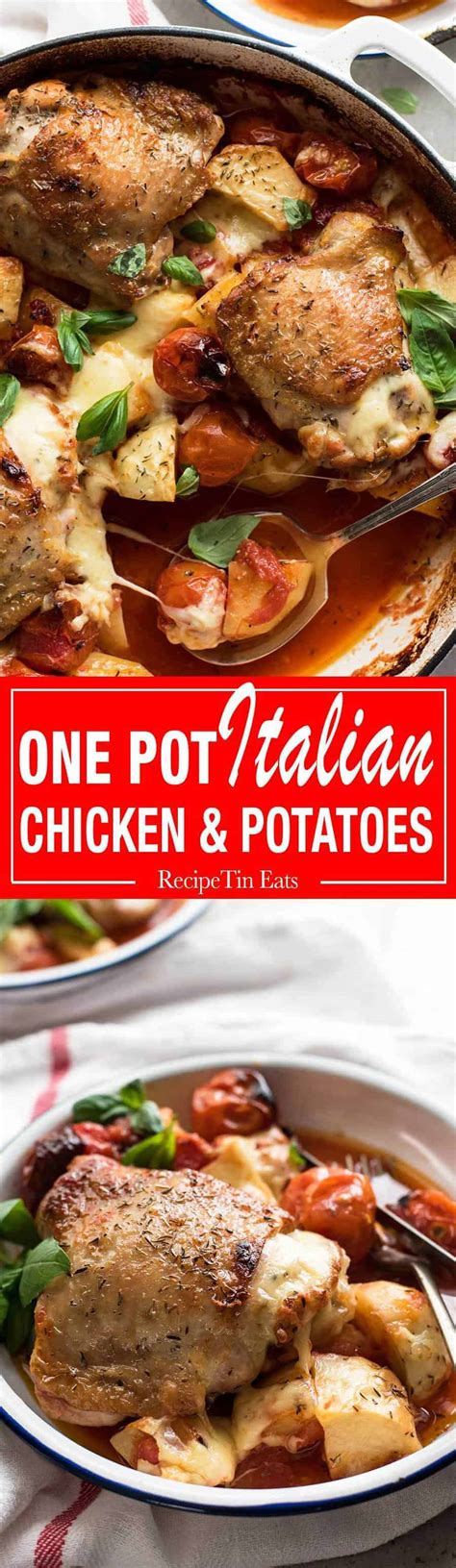 Add chicken, one piece at a time, and shake to coat. Italian Baked Chicken with Potatoes | RecipeTin Eats
