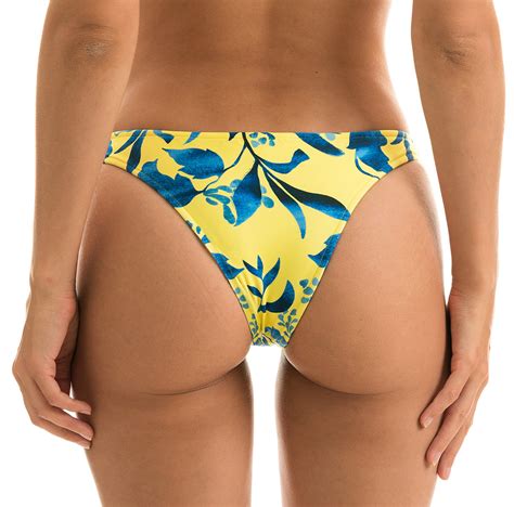 Plant Yellow Fixed Brazilian Bikini Bottom Bottom Lemon Flower Bandeau Rio De Sol