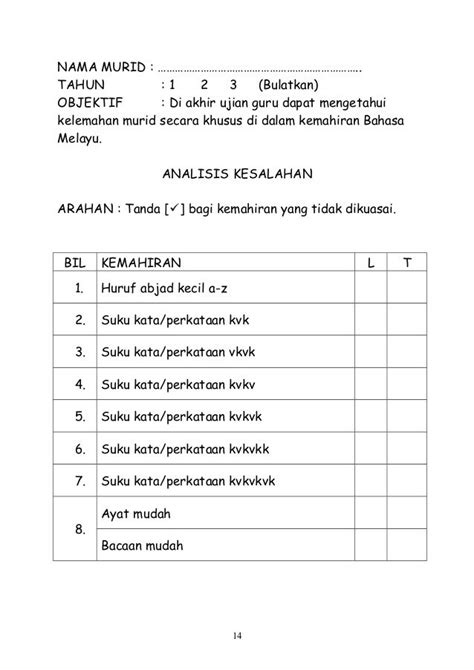 Latihan Bahasa Melayu Peralihan Pdf