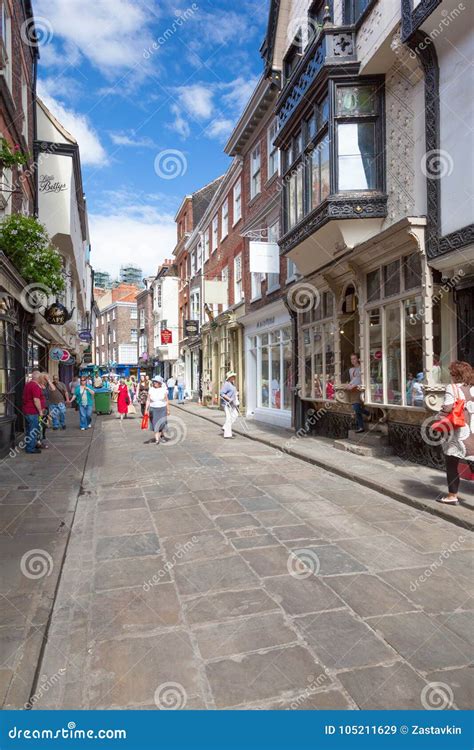 Stonegate Street Of York A City In North Yorkshire England Editorial