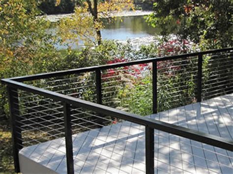 Lockdry waterproof aluminum decking with cable railings manufactured by nexan. Black Cable Deck Railing | Deck Plan Ideas