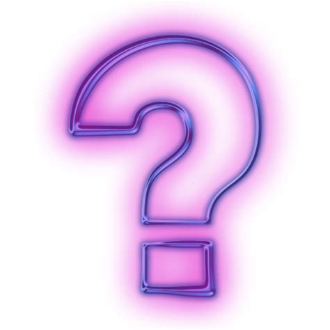 Neon Question Mark PNG