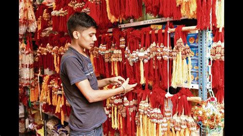 Rakhi Shopping Takes Over Delhi Sadar Kinari Bazaar Are Crowd Pullers