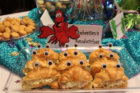 Under The Sea Little Mermaid Party Food Ideas Sebastians Sandwiches