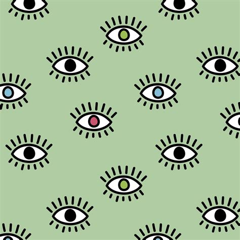 Cute Pattern With Eyes 601202 Vector Art At Vecteezy