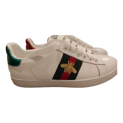 Ace Leather Trainers Gucci White Size 36 Eu In Leather 15178209