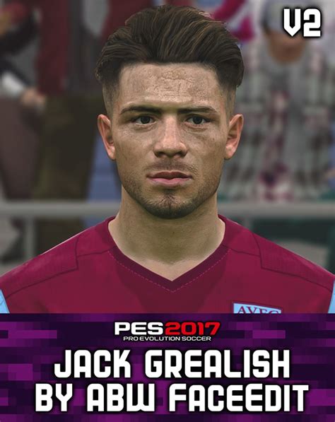 Jack Grealish Face V2 PES2017 By ABW FACEEDIT