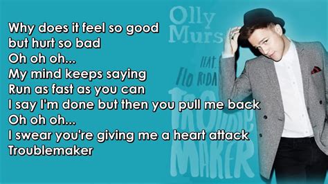 Olly Murs Troublemaker Lyrics Ft Flo Rida Youtube