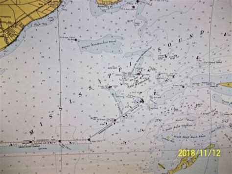 Nautical Map Of Lake Pontchartrain And Maurepas 1967 Ebay