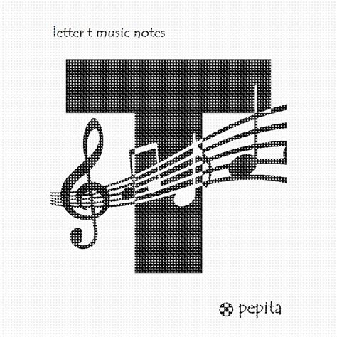 Pepita Needlepoint Catalog Needlepoint Letter T Music Notes