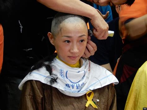 Hong Kong Activists Shave Heads In Protest