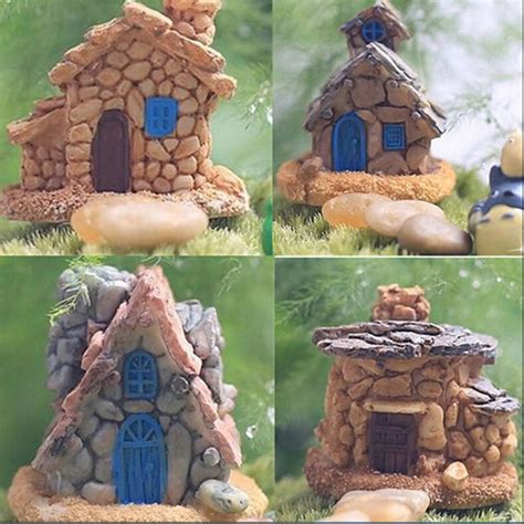 Micro Miniature Decoration Stone Dollhouse House Fairy Garden Cottage