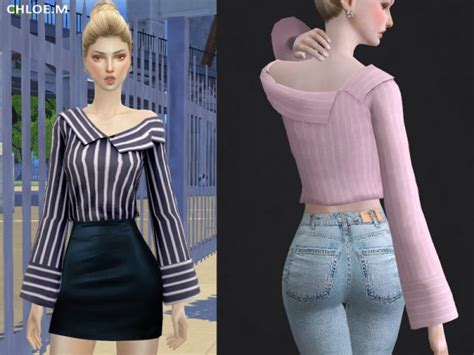 The Sims Resource Blouse 04 By Chloemmm • Sims 4 Downloads