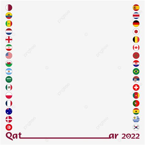 Fifa World Cup Qatar 2022 Country Flags Decorative Fifa World Cup