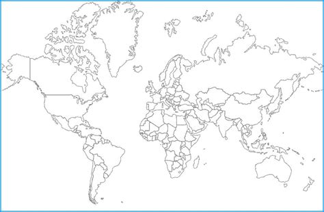 World Map Outline With Countries Free Atlas Outline Maps Globes And