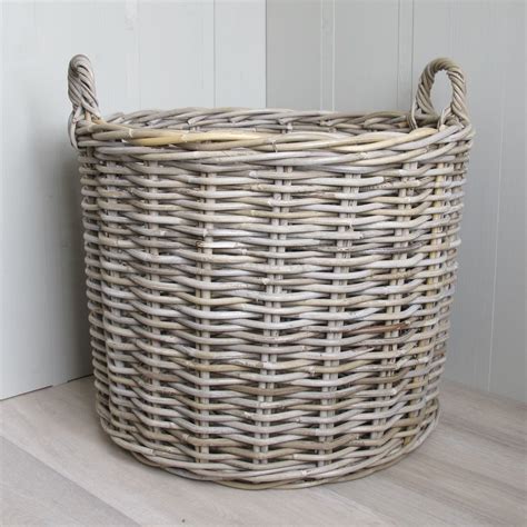 4.7 out of 5 stars. 2 Round Rattan Baskets Log Laundry | Bliss and Bloom