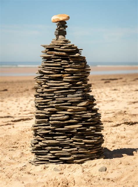 A Pile Of Stacked Pebbles On The Beach Stock Photo Image Of Peaceful