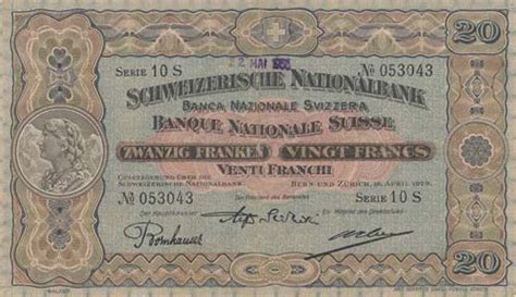 Hofstetter, management & security consulting fuegotec s.a. 20 Franken Banknote Schweiz Typ Vreneli