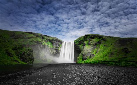 Wallpapers Phone Skogafoss Android Waterfall Landscape 4k River