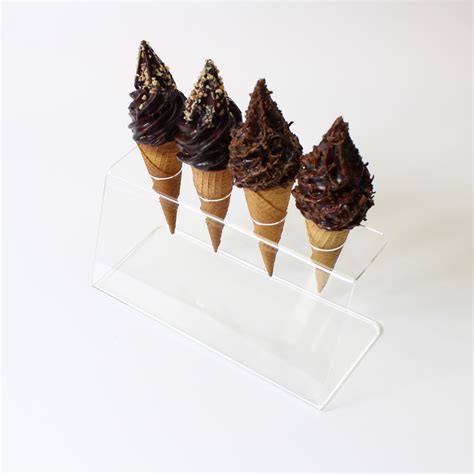 Acrylic Ice Cream Cone Holder Chip Cone Holder Counter Top Display Stand Ebay