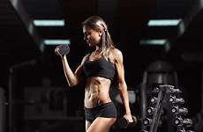 wallpaper gym fitness woman model brunette background wallpapers sports preview click