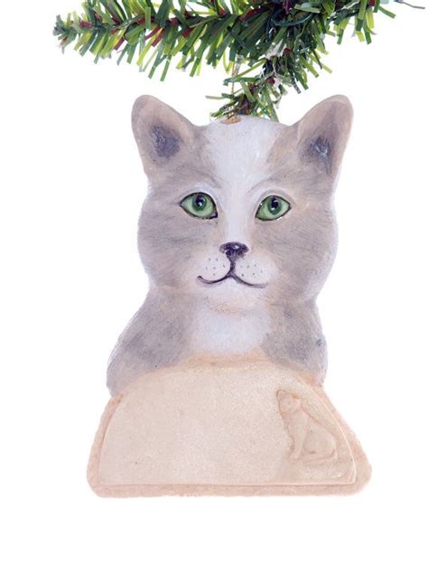 Find the perfect pet christmas ornament at petco.com or in your neighborhood petco. Grey Cat personalized Christmas ornament by ...