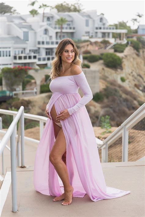 light lavender off shoulder open maternity photoshoot gown dress roupa ensaio gestante roupa