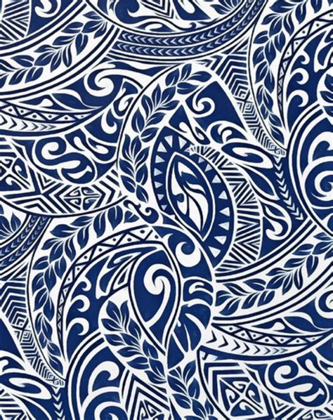 Hawaiian tribal tattoo patterns, seamless designs in blue and red color. Hawaiian Tribal Print #Indigo in 2020 | Tribal art designs ...