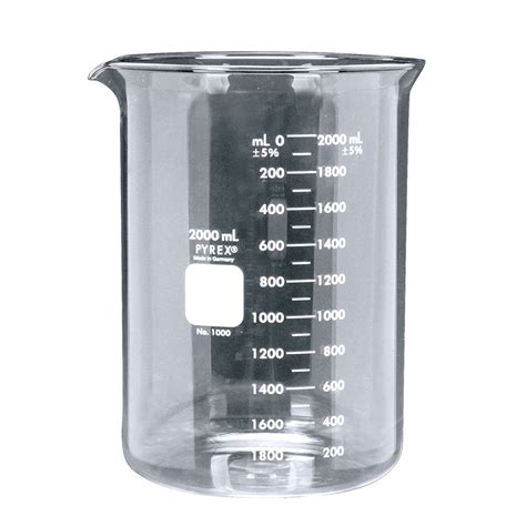 Pyrex Glass Griffin Beaker Low Form Measuring 2000 Ml