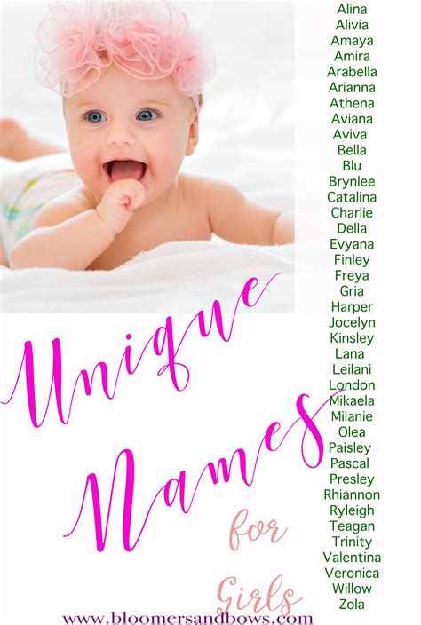 Unique Girl Names List Bloomers And Bows Beautiful Baby Girl Names