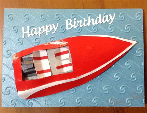 Speed Boat Card For Birthday