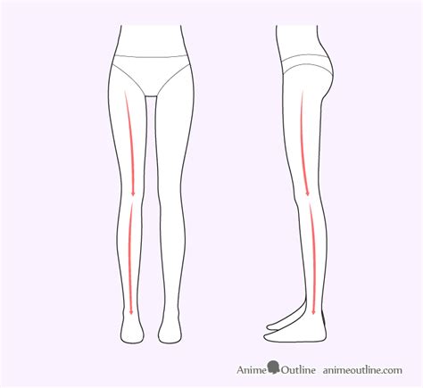 How To Draw Female Anime Legs Tutorial Animeoutline