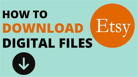 How To Download Digital Files From Etsy Youtube