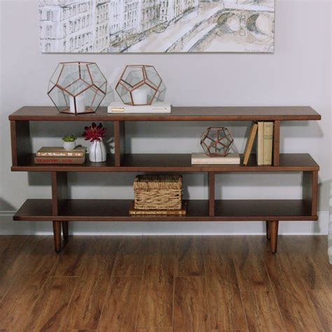 Walnut Brown Wood Ashlyn Bookshelf