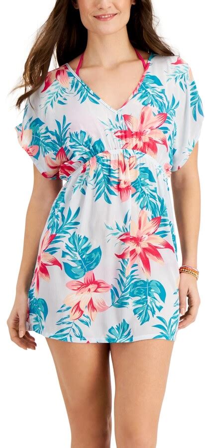 Miken Juniors Printed Cold Shoulder Swim Cover Up Created For Macys