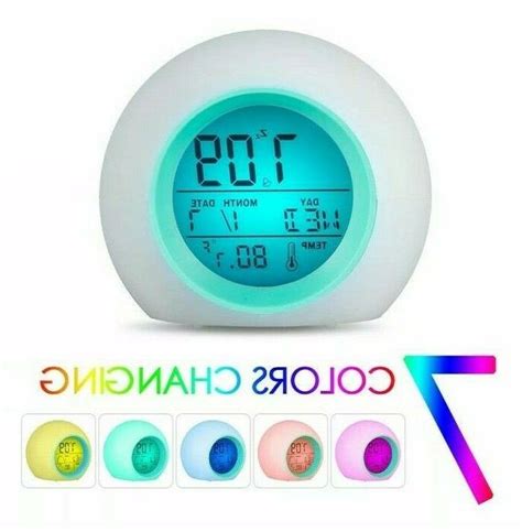 7 Color Led Change Digital Glowing Alarm Clock