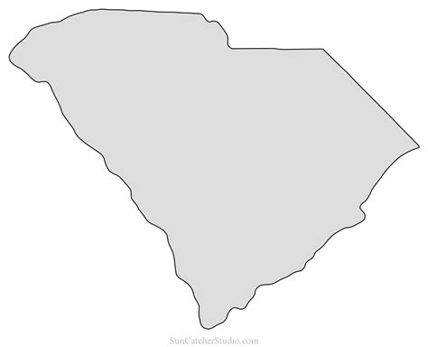 Free South Carolina Outline Map Blank Map Of South Carolina In 2023