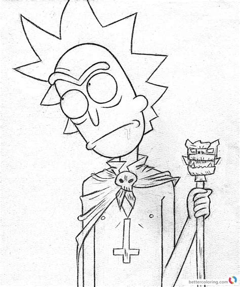 Plus, the coloring book pages are legit and it will help keep my daughter busy on rough days. Rick Niccals from Rick And Morty Coloring Pages - Free ...