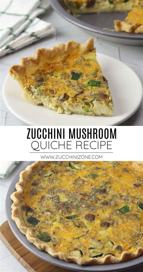 Zucchini Mushroom Quiche Zucchini Zone