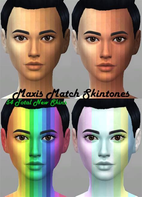 Lana Cc Finds — Maxis Match Skintones 54 New Skins For Your Sims