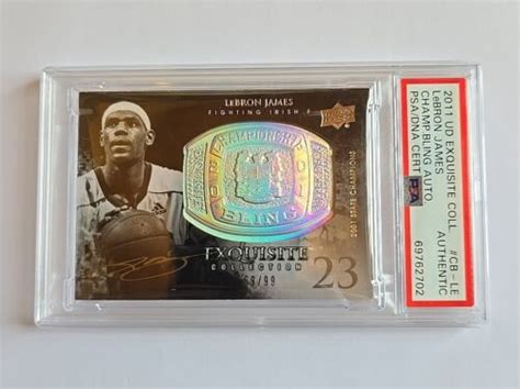 LeBron James 2011 12 Upper Deck Exquisite Championship Bling Autograph